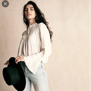Free People bell sleeve peasant top